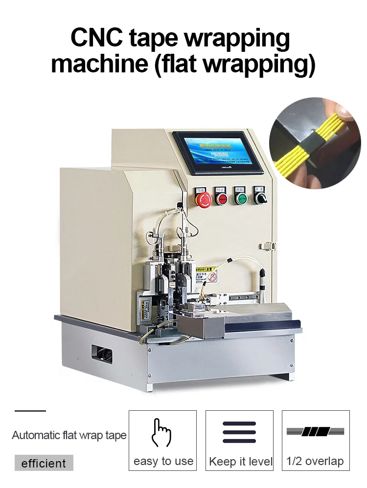 Flat wrap teippauskone, teippinauha, kaapeli wrap tape machine