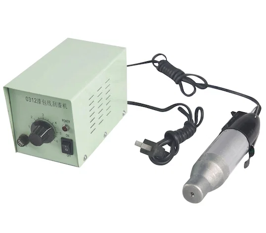 Kädessä pidettävä Copper Langan kuorintakone WPM-0312 - Puoliautomaattinen teräsharjakone